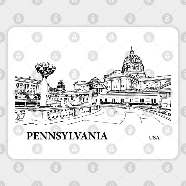 Pennsylvania State USA Magnet by Lakeric